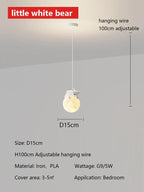 Moon LED Chandelier for Children's Room, Bedroom, Dining Room - Modern and Creative Lighting