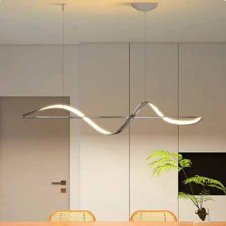 Modern Pendant Lighting 120cm Black Gold Gray White Fixture for Living Room and Kitchen