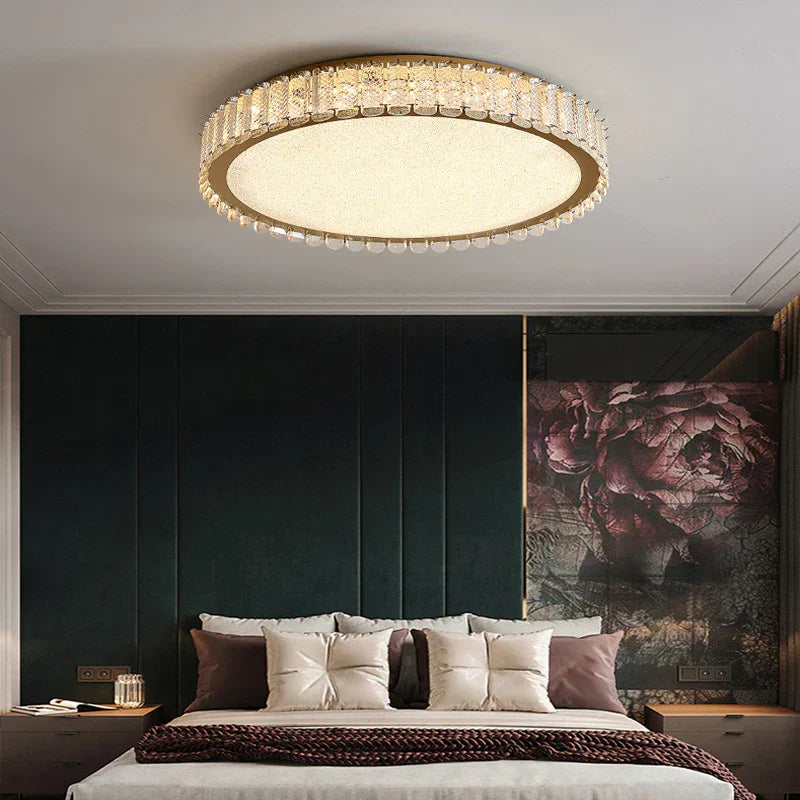 Crystal LED Ceiling Lights: Modern Home Lighting Fixture for Living, Dining, Kitchen, Bedroom