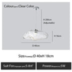 Glass Cloud Chandelier LED Pendant Lamp for Villa Staircase & Hotel