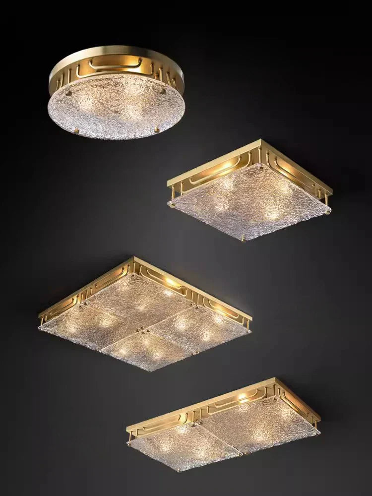 Water Ripple Glass Chandelier: Modern Luxury Living Room Ceiling Lamp for Home Decor
