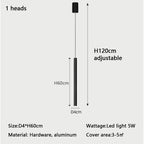 Modern Minimalist LED Stair Chandelier for Duplex Building Villa Living Room Dining Area