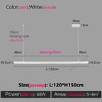 Modern Minimalist Nordic Chandelier Strip Lamps for Dining Room, Bar Table, and More