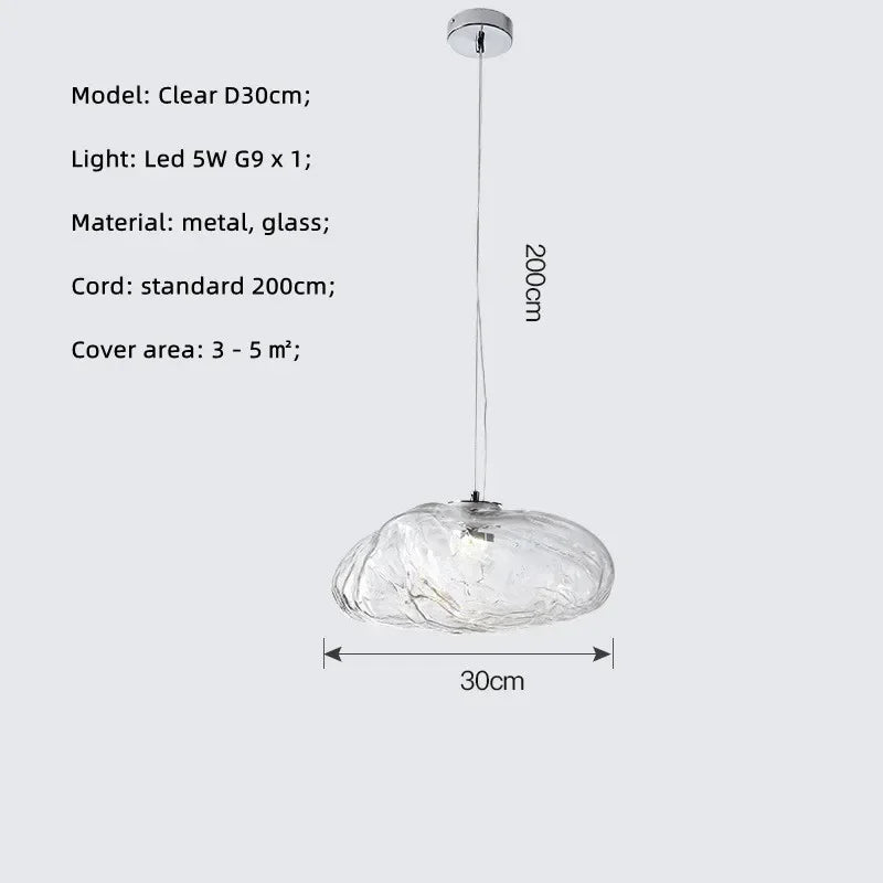 Glass LED Chandelier Lighting for Modern Stairs, Dining Room, and Home Bar