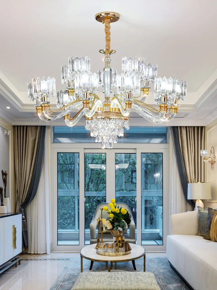 Crystal Chandelier: Elegant European Garden Lamp for Living Room, Bedroom