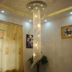 Crystal Chandelier: LED Round Lamp for Living Room, Lobby Luxury Decor
