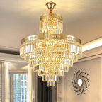 Crystal Duplex Chandelier for Luxury Hollow Living Room Décor