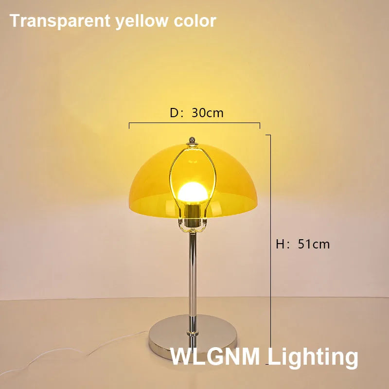 Bauhaus Mushroom Table Lamp, Modern Acrylic LED Night Light