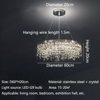 Crystal Circle LED Chandelier for Modern Luxury Living Room Decor
