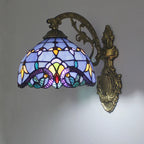 Tiffany Glass Wall Lamp Colorful Art Light for Living Room Bedroom Aesthetic Decor