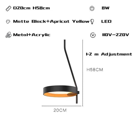 Modern LED Pendant Lamp for Living Room Dining Table Lighting