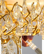 Modern LED Crystal Chandelier for Living Room Dining Bedroom Ceiling Light