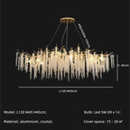 Gold Aluminium Branch Pendant Light Chandelier for Modern Dining Room Decor