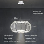 Modern LED Chandelier Light Acrylic Bedroom Pendant Dining Room Lamp