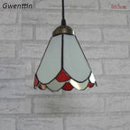 Tiffany Style Pendant Light for Dining Room Tiffany Mediterranean Hanging Lamp for Bedroom by Afralia™