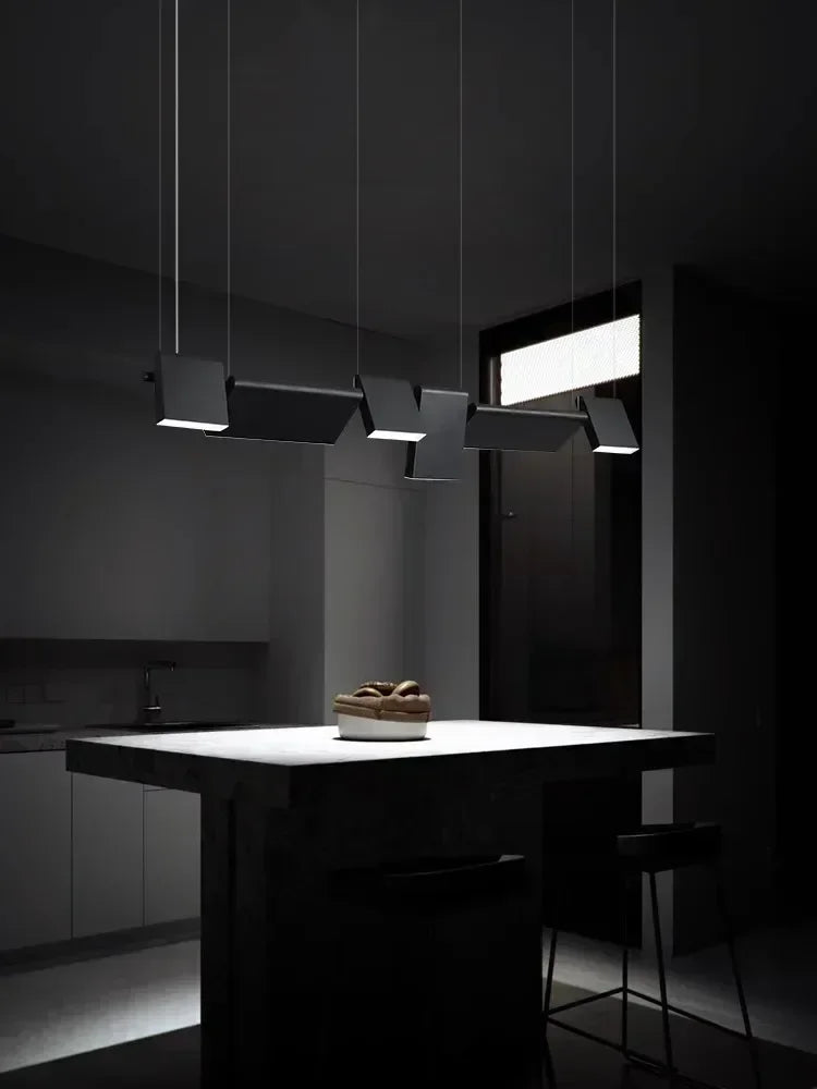 Modern Minimalist Rotatable LED Pendant Chandeliers for Dining Room and Office