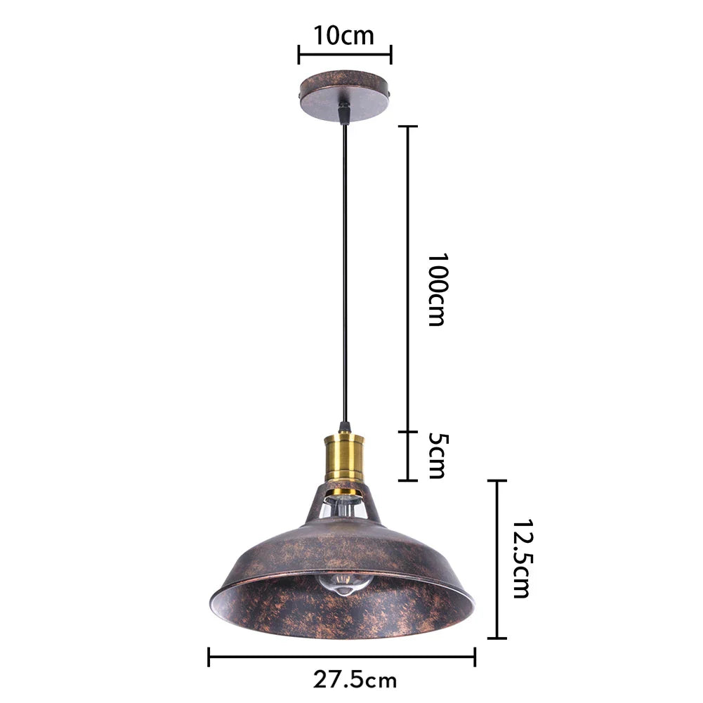Loft Pendant Light Industrial Hanging Lamp Nordic Retro Home Decor E27