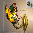 Butterfly Stained Glass Wall Sconces for Home Living Room Bedroom Lighting