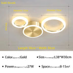 LED Gold Ring Chandelier for Living Room Bedroom Dining Room