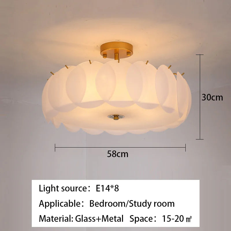 Stylish Glass Ceiling Chandelier for Modern Living Room and Bedroom Lighting