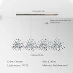 Stainless Steel Hanging Lamps for Ceiling Bar Pendant Lights Restaurant Luxury Chandelier