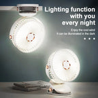 LED Clip Fan: Rechargeable, Silent, 5-Speed Desk Fan & Night Light