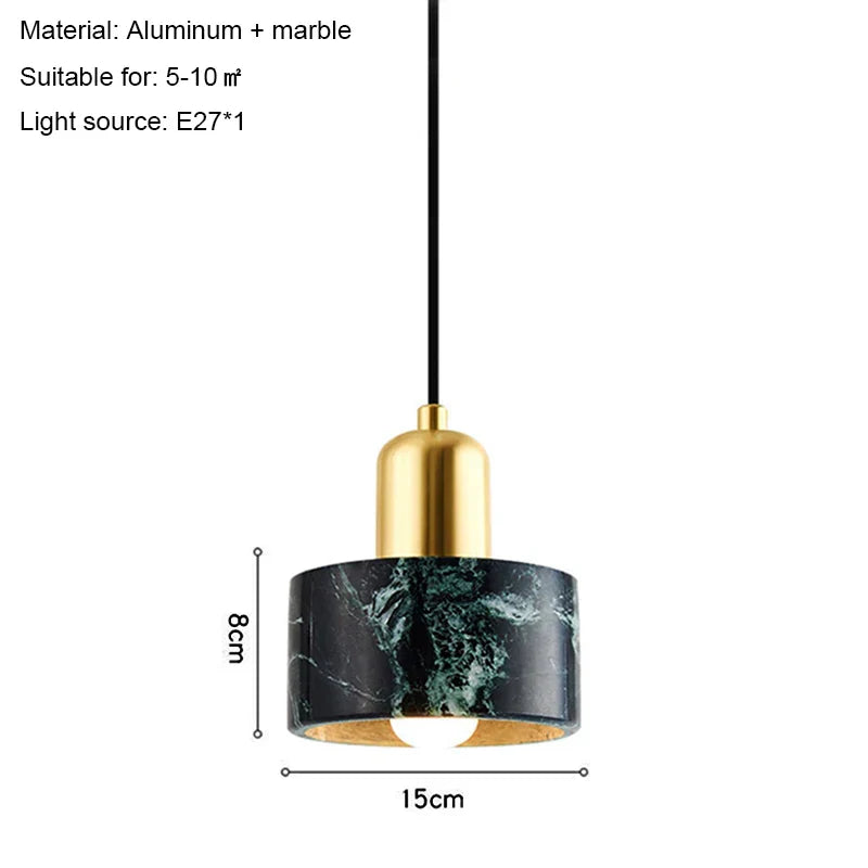 Marble Chandelier: Modern LED Pendant Lighting for Dining, Living, and Bedroom Décor