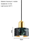 Marble Chandelier: Modern LED Pendant Lighting for Dining, Living, and Bedroom Décor
