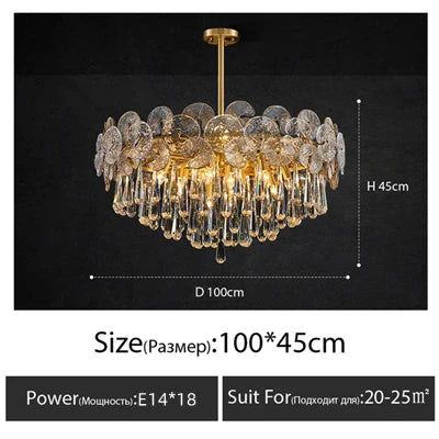 Modern Crystal LED Ceiling Chandelier for Home, Restaurant, Hotel