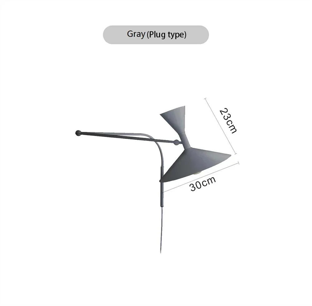 Nordic Rotatable Horn Wall Lamp for Creative Living Room