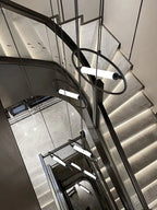 Modern LED Chandelier Ring Light Lamp Suspension Staircase Lighting