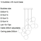 Mickey Bubble Chandeliers: Nordic Glass LED Lamp for Kitchen Home Decor