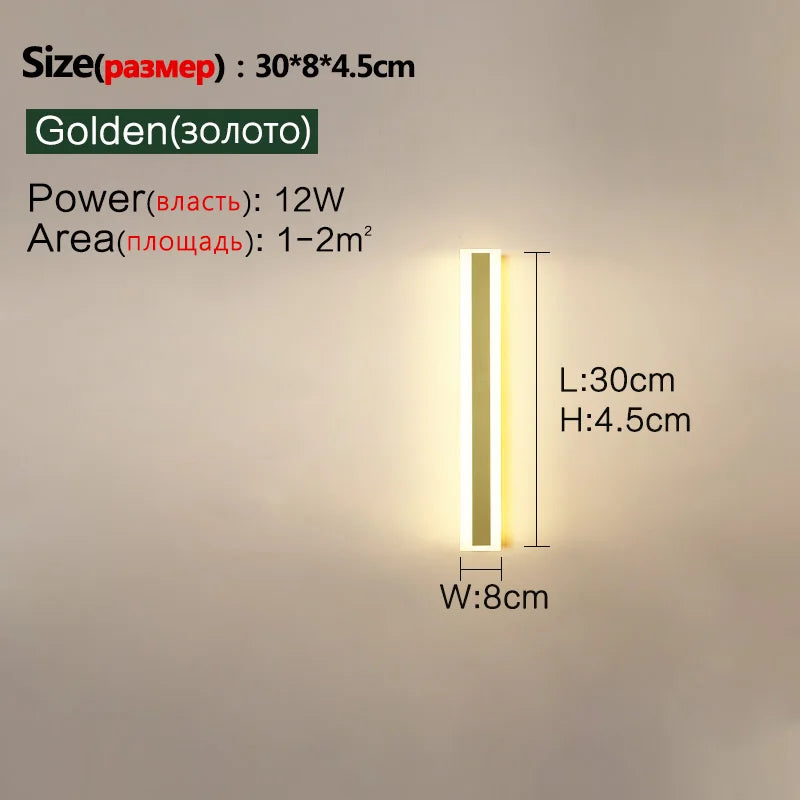 Outdoor Waterproof LED Wall Light Strip for Garden and Porch Lighting