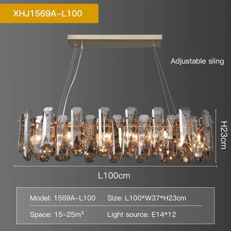Crystal LED Chandelier for High-end Living Spaces