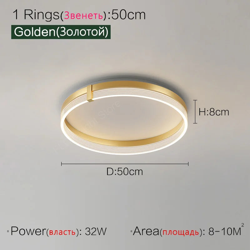 Nordic LED Ceiling Lamp 2023 - Modern Minimalist Bedroom Lighting