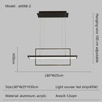 LED Rectangle Pendant Lights for Dining Room and Kitchen