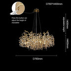 Crystal Sunflower Branch Chandelier: Luxurious Indoor Branch-Shaped Light