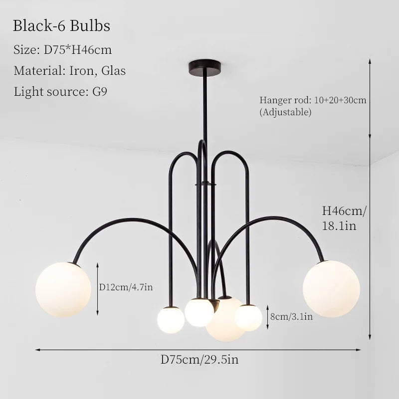 LED Pendant Chandelier for Living Room Bedroom Decor