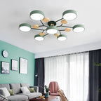 Nordic Wooden Chandelier LED Ceiling Light for Living Room, Bedroom, Kitchen, and Dining Room