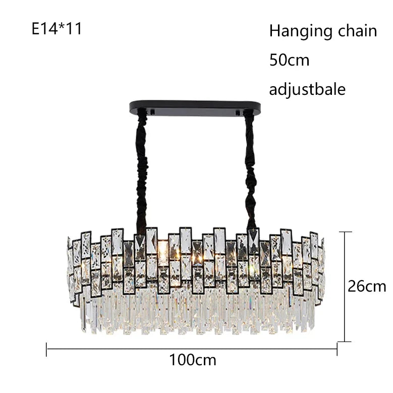 Modern Crystal Chandelier for High-End Living Room Decor Lighting