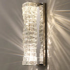 Modern Crystal LED Wall Sconce, Chrome Finish, Dimmable, Indoor Lighting