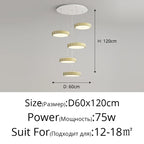 Circular Modern Chandelier Pendant Light Dimmable Indoor Lamp for Dining & Kitchen Island