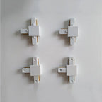 Ceiling Track Rail Connector Set: Black/White, Straight/Cross, 0.5m/1m, 2-Wire