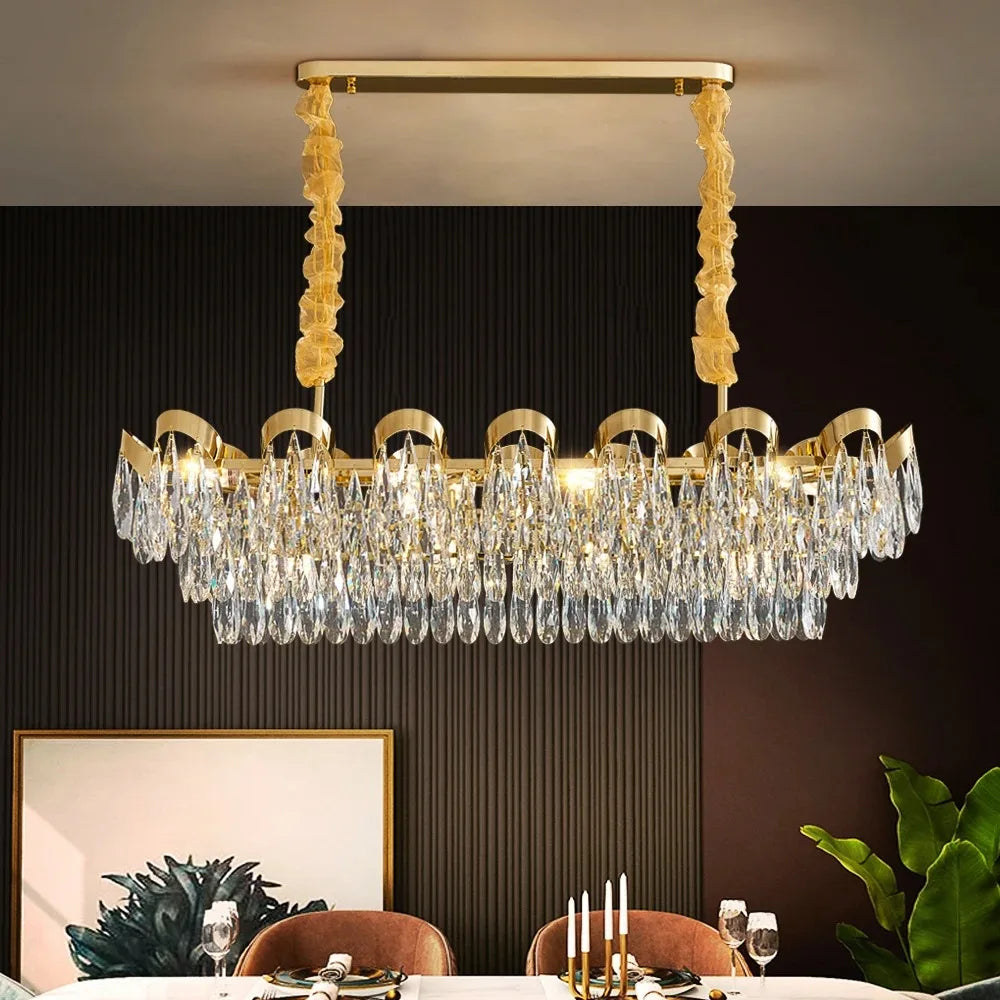 LED Sunflower Crystal Ceiling Chandelier for Home Decor and Lighting Fixture
