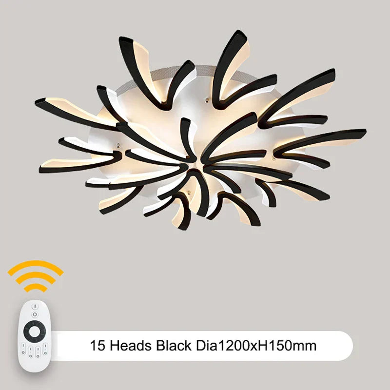 Modern LED Acrylic Ceiling Lights 3/5/9/12/15heads for Living Room Bedroom Home