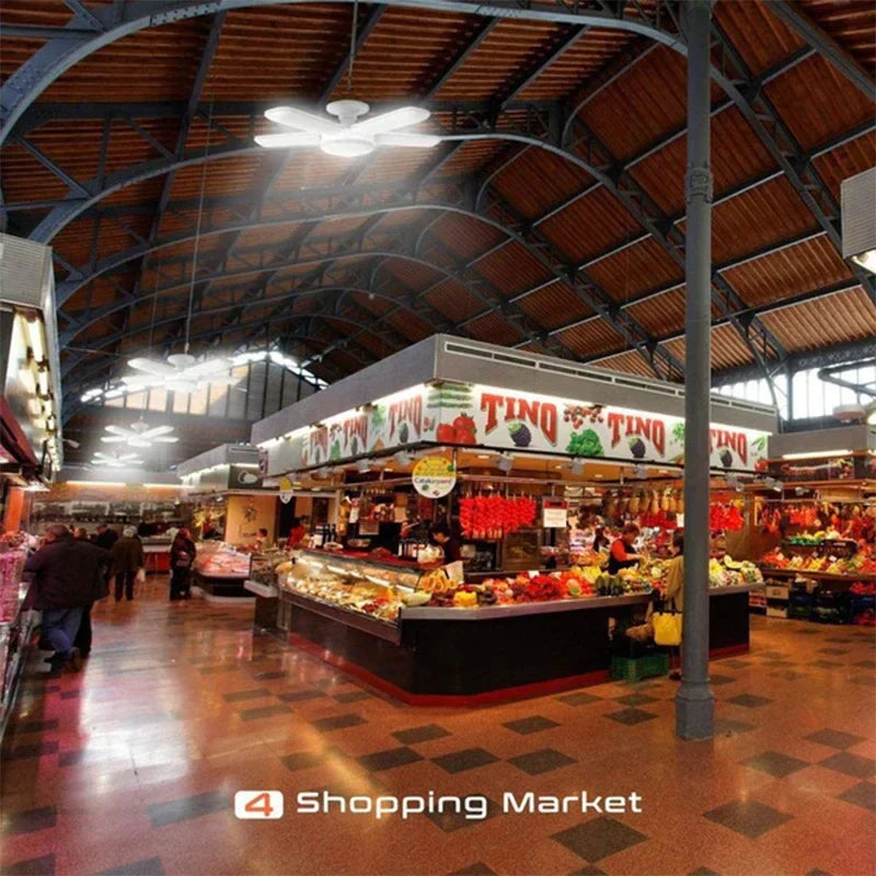 LED Ceiling Light Industrial Lighting Deformable E26/27 Bulb for Garage Warehouse