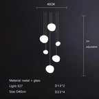 Gregg Glass Pendant Light: Stylish LED Hanging Lamp for Dining Kitchen LOFT.