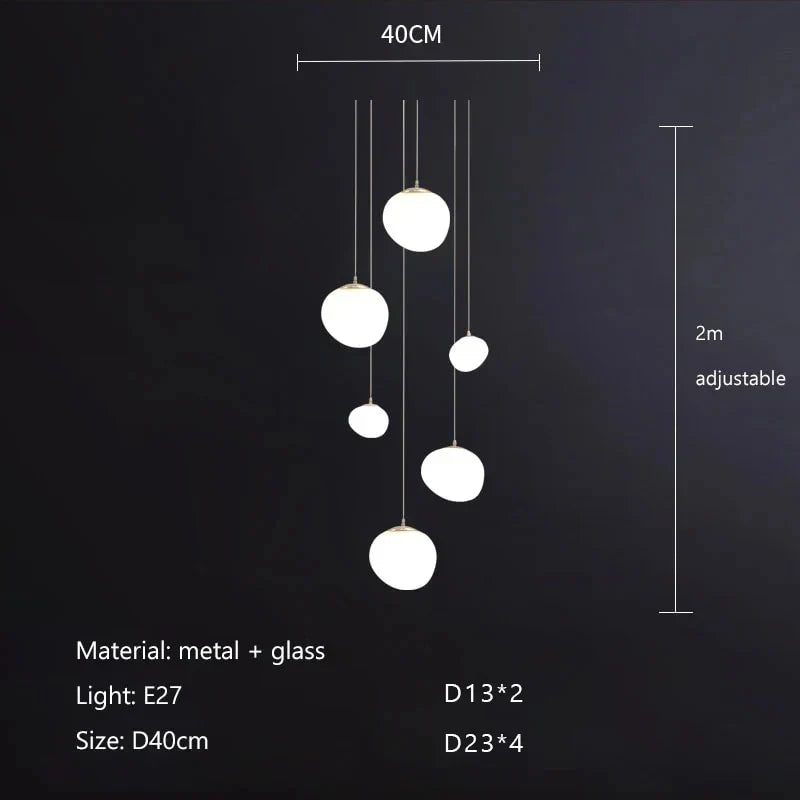 Gregg Glass Pendant Light: Stylish LED Hanging Lamp for Dining Kitchen LOFT.