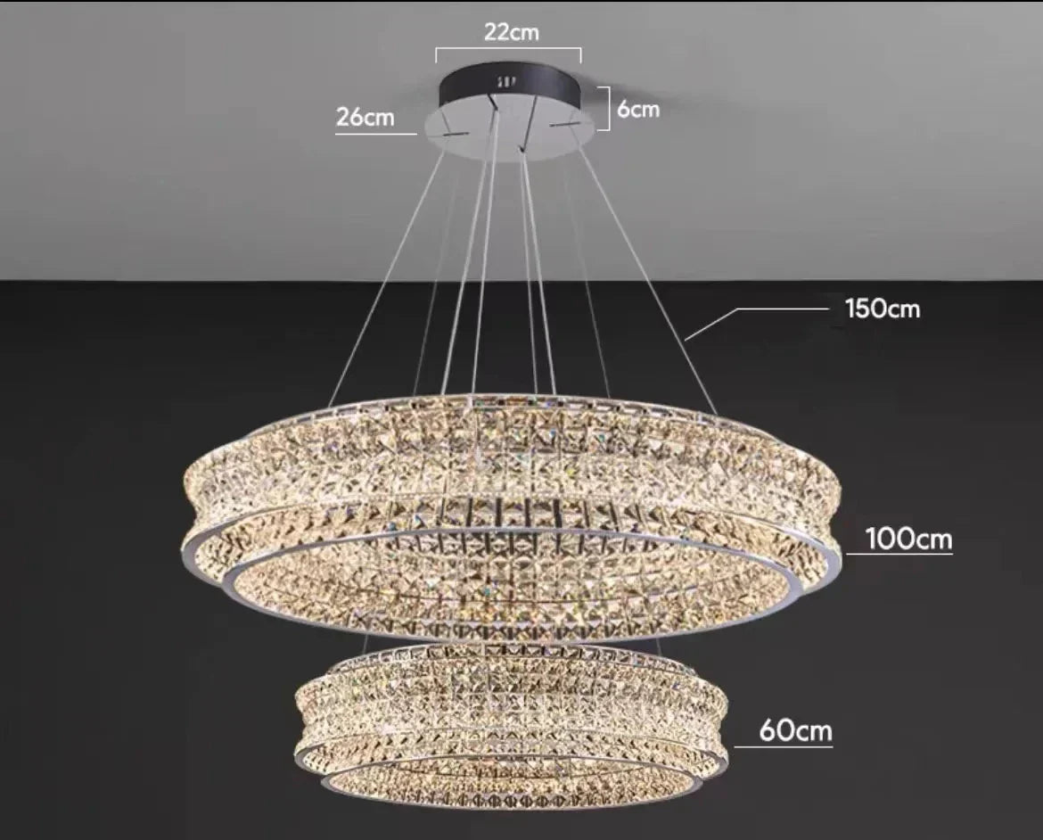 K9 Crystal Luxury Chandelier for Restaurant Bar Hotel LED Lamps
