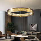 Modern Crystal LED Ceiling Lamp with Dimmable Lights